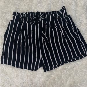 Black and white shorts